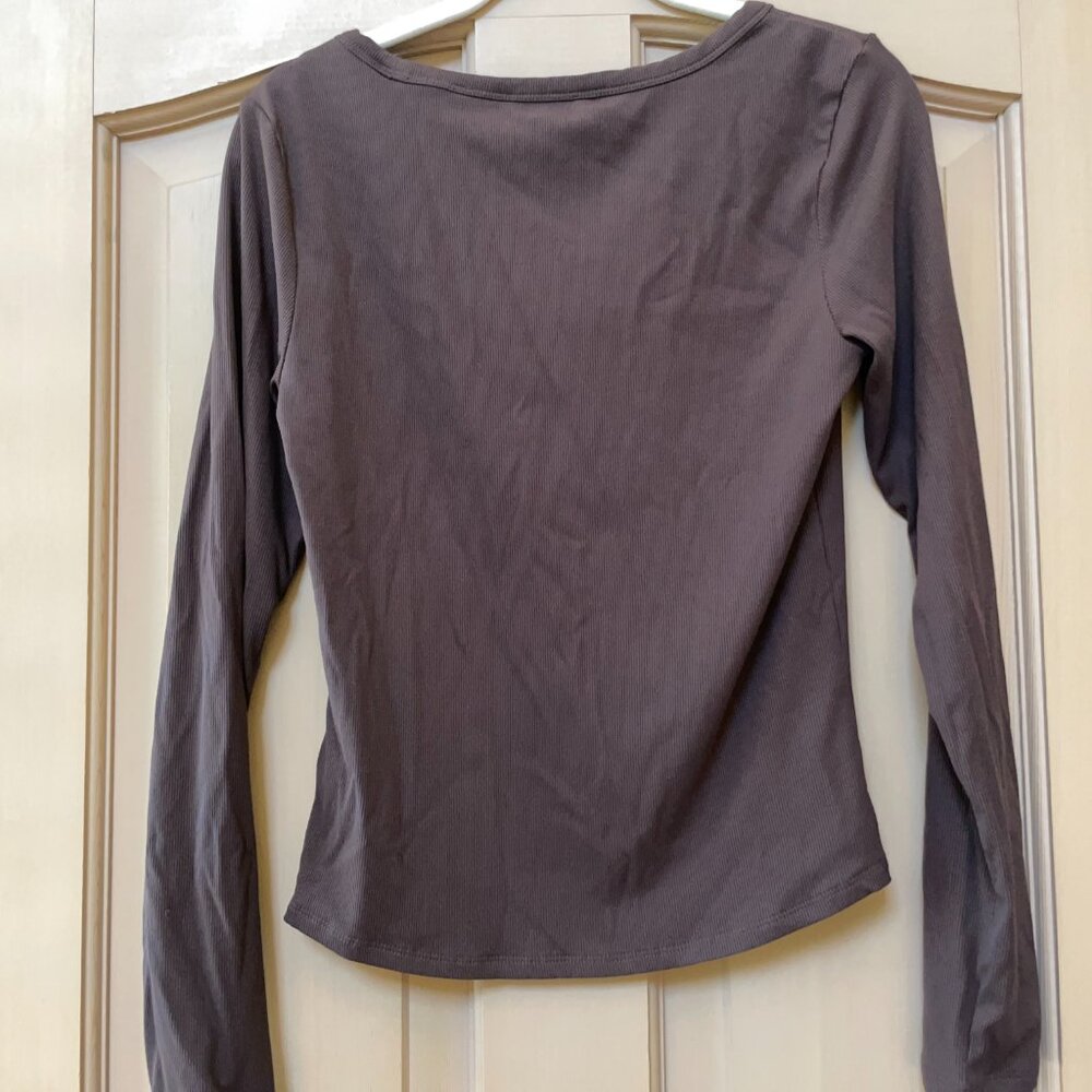 Athleta Signature Rib Square Neck Top in Truffle - Picture 4 of 4